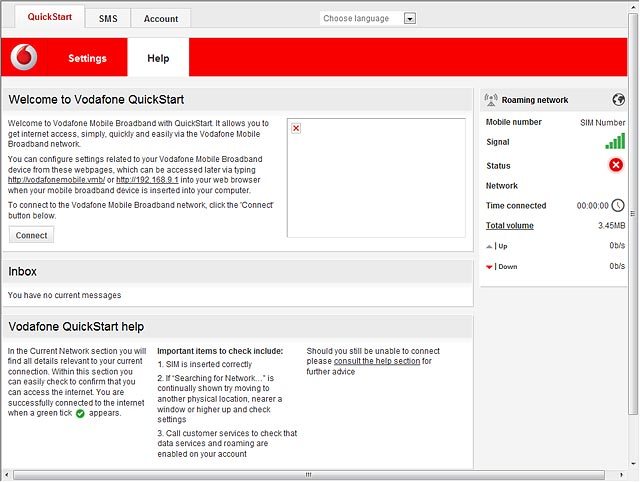 Open a browser.Key in vodafonemobile.api in the address bar and press Enter.Click Help.