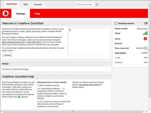 Open a browser.Key in vodafonemobile.api in the address bar and press Enter.Click Settings.