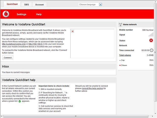 Open a browser.Key in vodafonemobile.api in the address bar and press Enter.Click Choose language.
