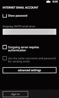 Press advanced settings.