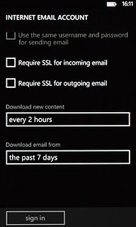 Press sign in.Wait while the email account is activated.