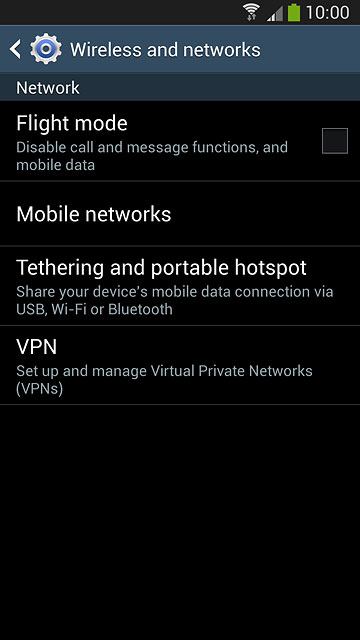 Press Tethering and portable hotspot.