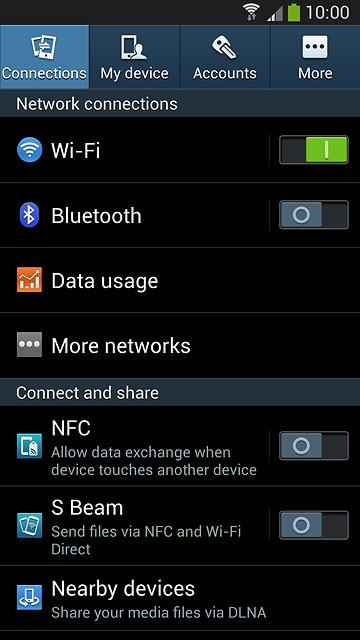 Press Data usage.