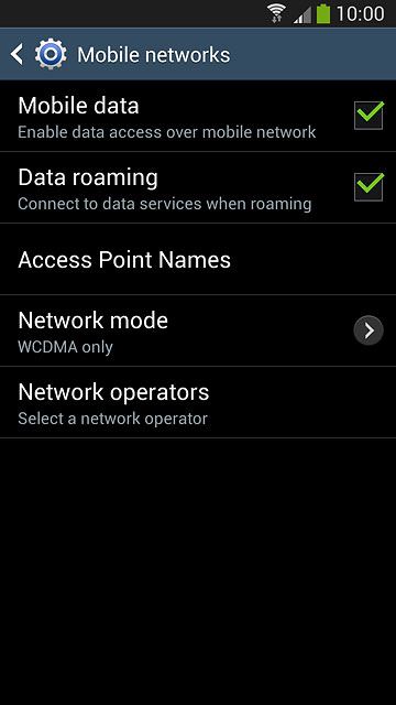 Press Network mode.