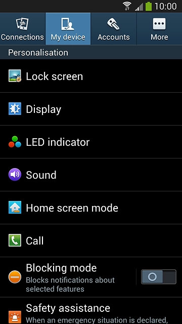 Press Lock screen.