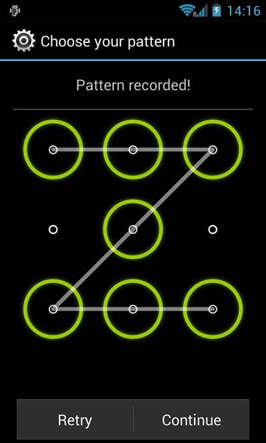 Press Continue.Repeat the selected phone lock code to confirm.