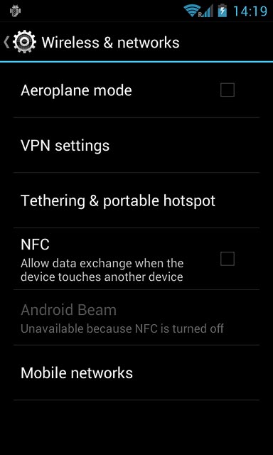 Press Mobile networks.