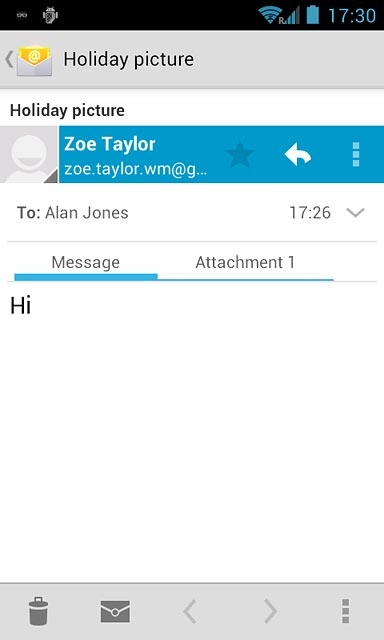 Press the reply icon.Write your email message.