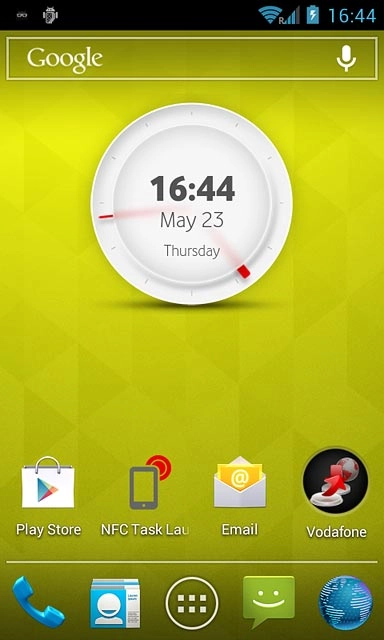 Press the menu icon.