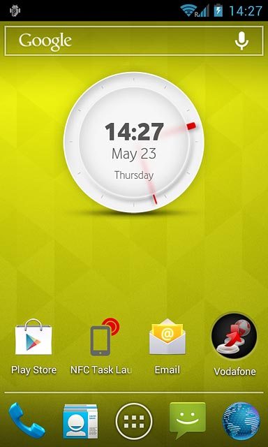 Press the phone icon.