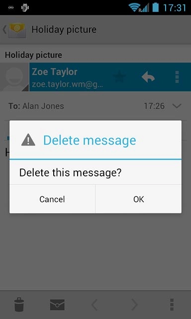 Press OK to confirm.