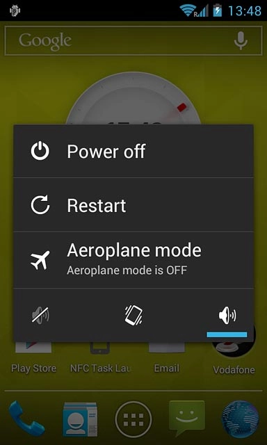 To turn on vibration:Press the vibration icon.