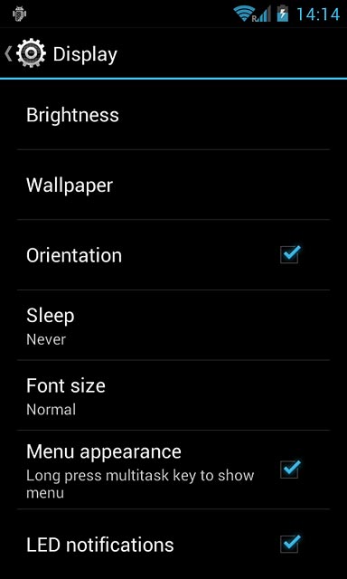 Press Brightness.