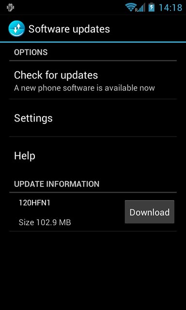 Press Check for updates.If a new software version is available, it's displayed.Follow the instructions on the display to update your phone's software.