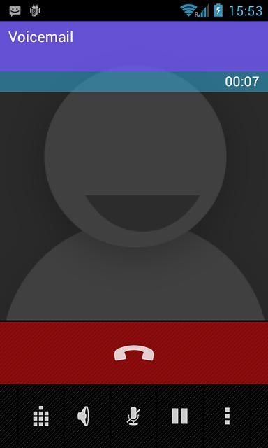 Press the end call icon to end the call.