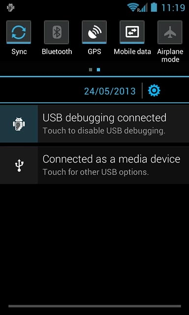 Slide your finger down the display starting from the top edge of your phone.Press Mobile data to turn the function on or off.