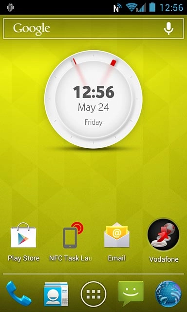 Press the menu icon.