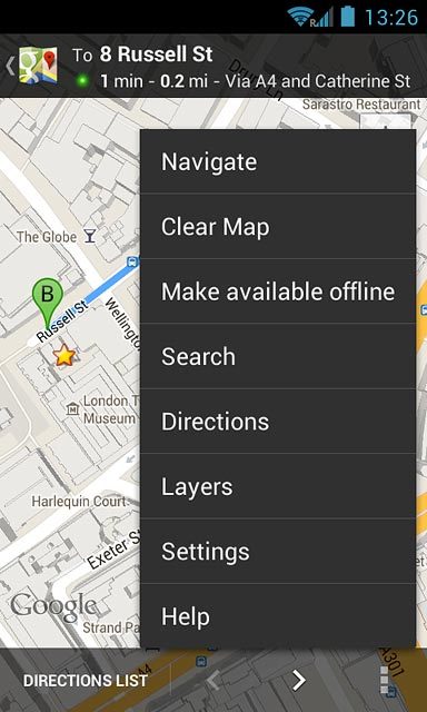 Press Clear Map.