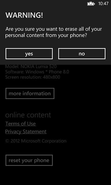 Press yes to confirm.Wait a moment while the factory default settings are restored.Follow the instructions on the display to set up your phone and prepare it for use.