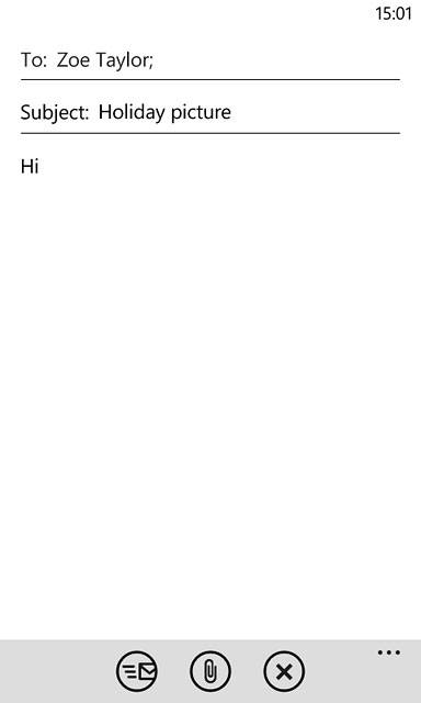 Press the attachment icon.Go to the required folder.