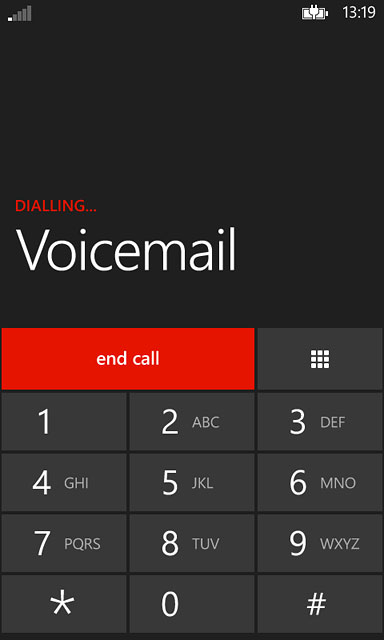 Press end call to end the call.