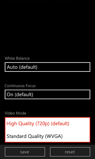 Press the required resolution.