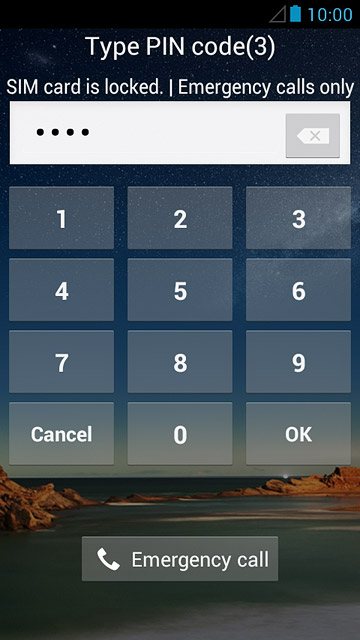 Key in your PIN and press OK.If your phone rejects the SIM:Contact your distributor or service provider where you bought your phone.