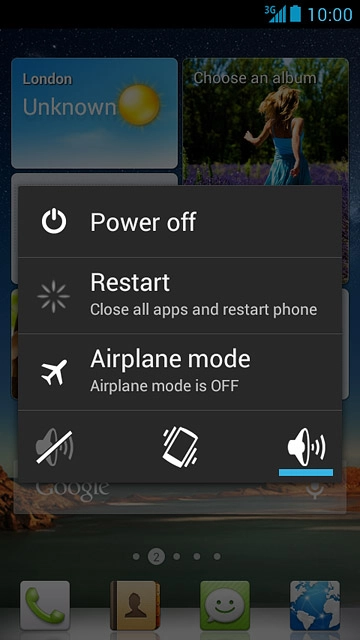 To turn on silent mode:Press the silent mode icon.