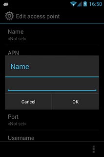 Key in Vodafone MMS and press OK.