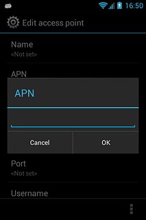 Key in mms.vodafone.net  and press OK.