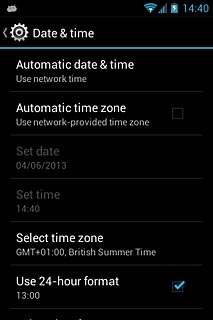 Press Automatic date & time.
