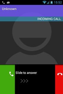 Press and drag the accept call icon right.
