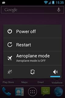 To turn on silent mode:Press the silent mode icon.
