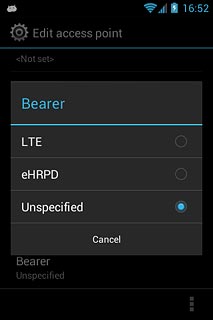 Press Unspecified.