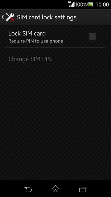 Press Lock SIM card to turn the function on or off.