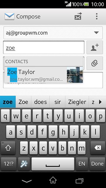 Key in the first letters of the required contact.Matching contacts are displayed.Press the required contact.Repeat the procedure to add more recipients.
