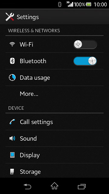 Press Bluetooth.
