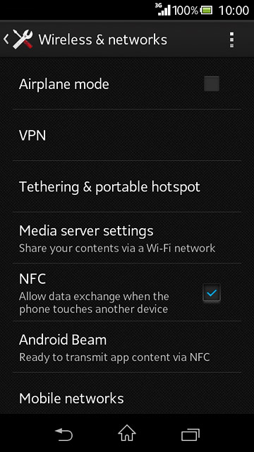 Press Mobile networks.