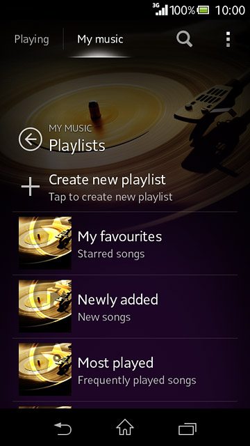 Press Create new playlist.Key in a name for the playlist.