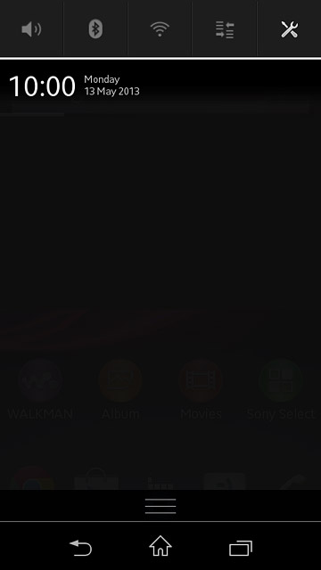 Slide your finger down the display starting from the top edge of your phone.Press the settings icon.