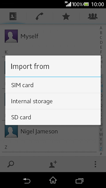 Press SIM card.