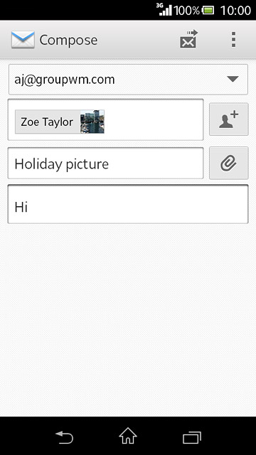 Press the attachment icon.