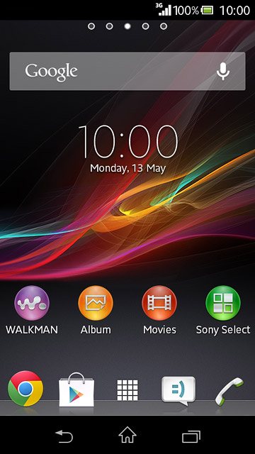 Press the menu icon.