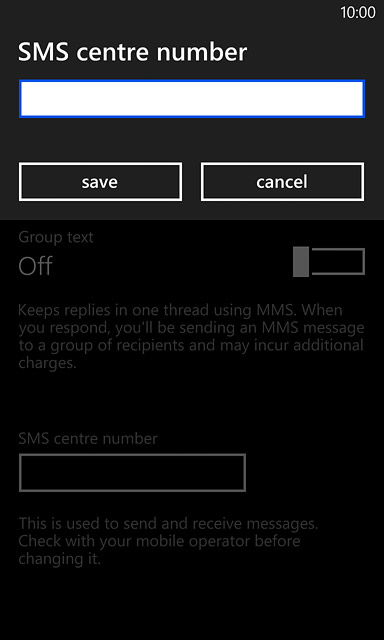 Key in +35387699989 and press save.