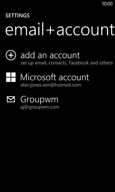 Press the required email account.