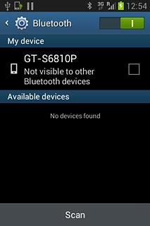 Make sure the other device is turned on and is ready to connect via Bluetooth.Press Scan.