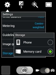 Press Phone or Memory card.