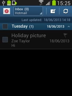 Press the name of the email account.
