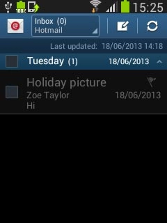 Press the new email message icon.