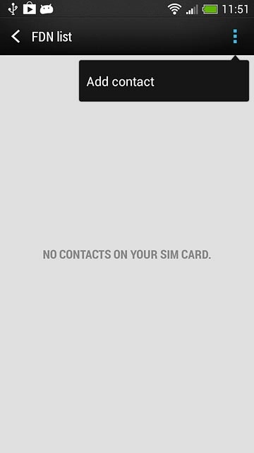 Press Add contact and key in the required name.